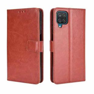 For Samsung Galaxy M32 Crazy Horse Texture Horizontal Flip Leather Case with Holder & Card Slots & Lanyard(Brown)