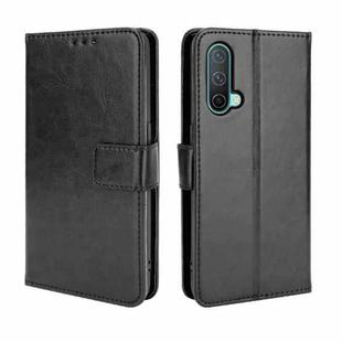 For OnePlus Nord CE 5G Crazy Horse Texture Horizontal Flip Leather Case with Holder & Card Slots & Lanyard(Black)