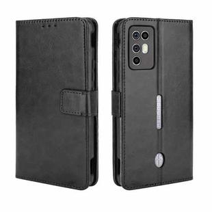 For ZTE Nubia Red Magic 6R Crazy Horse Texture Horizontal Flip Leather Case with Holder & Card Slots & Lanyard(Black)