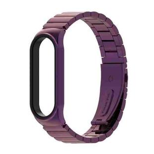 For Xiaomi Mi Band 6 / 5 / 4 / 3 Mijobs Metal CS Bamboo Joint Stainless Steel Watch Band(Purple)