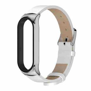For Xiaomi Mi Band 6 / 5 / 4 / 3 Mijobs CS Microfiber Leather Watch Band(White)