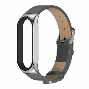 For Xiaomi Mi Band 6 / 5 / 4 / 3 Mijobs CS Microfiber Leather Watch Band(Gray)