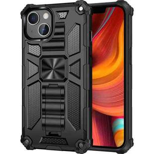 For iPhone 13 mini Armor Shockproof TPU + PC Magnetic Protective Case with Holder (Black)
