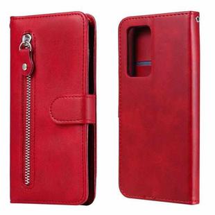 For OPPO Reno6 Pro+ 5G Fashion Calf Texture Zipper Horizontal Flip Leather Case with Holder & Card Slots & Wallet(Red)