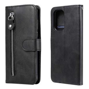 For Xiaomi Redmi K40 Fashion Calf Texture Zipper Horizontal Flip Leather Case with Holder & Card Slots & Wallet(Black)