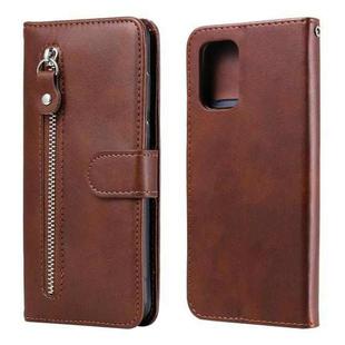 For Xiaomi Redmi Note 10 5G / Poco M3 Pro 5G Fashion Calf Texture Zipper Horizontal Flip Leather Case with Holder & Card Slots & Wallet(Brown)