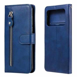 For Xiaomi Mi 11 Ultra Fashion Calf Texture Zipper Horizontal Flip Leather Case with Holder & Card Slots & Wallet(Blue)
