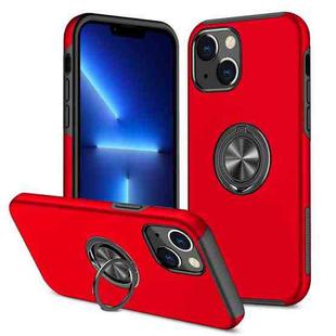 For iPhone 13 Pro Magnetic Ring Kickstand Shockproof Phone Case (Red)