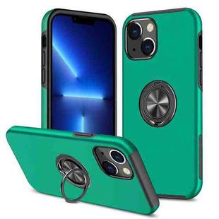 For iPhone 13 Pro Max Magnetic Ring Kickstand Shockproof Phone Case (Dark Green)