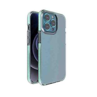 For iPhone 13 Pro TPU Double-color Shockproof Protective Case (Mint Green)