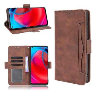 For Motorola Moto G Stylus 5G 2021 Skin Feel Calf Pattern Horizontal Flip Leather Case with Holder & Card Slots & Photo Frame(Brown)