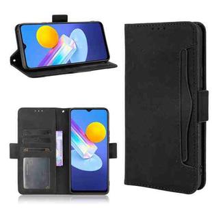 For vivo Y72 5G / iQOO Z3 5G Skin Feel Calf Pattern Horizontal Flip Leather Case with Holder & Card Slots & Photo Frame(Black)
