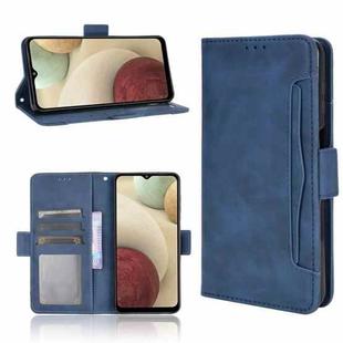 For Samsung Galaxy M32 Skin Feel Calf Pattern Horizontal Flip Leather Case with Holder & Card Slots & Photo Frame(Blue)