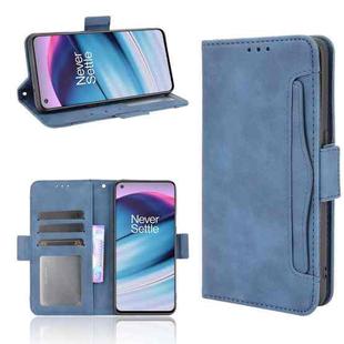 For OnePlus Nord CE 5G Skin Feel Calf Pattern Horizontal Flip Leather Case with Holder & Card Slots & Photo Frame(Blue)