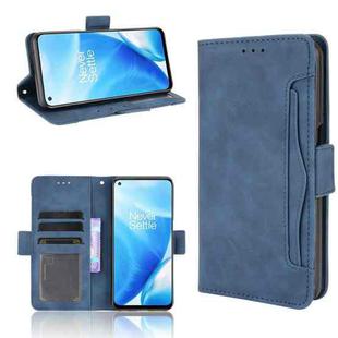 For OnePlus Nord N200 5G Skin Feel Calf Pattern Horizontal Flip Leather Case with Holder & Card Slots & Photo Frame(Blue)