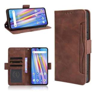 For Umidigi A11 Skin Feel Calf Pattern Horizontal Flip Leather Case with Holder & Card Slots & Photo Frame(Brown)