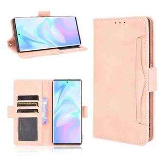 For ZTE Axon 30 Ultra 5G Skin Feel Calf Pattern Horizontal Flip Leather Case with Holder & Card Slots & Photo Frame(Pink)