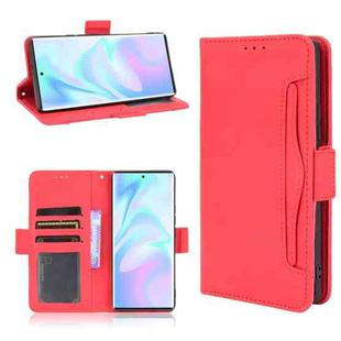 For ZTE Axon 30 Ultra 5G Skin Feel Calf Pattern Horizontal Flip Leather Case with Holder & Card Slots & Photo Frame(Red)