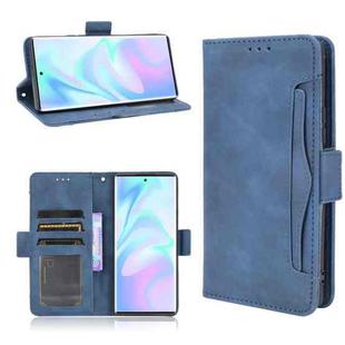 For ZTE Axon 30 Ultra 5G Skin Feel Calf Pattern Horizontal Flip Leather Case with Holder & Card Slots & Photo Frame(Blue)