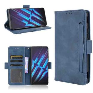 For ZTE nubia Red Magic 6R Skin Feel Calf Pattern Horizontal Flip Leather Case with Holder & Card Slots & Photo Frame(Blue)