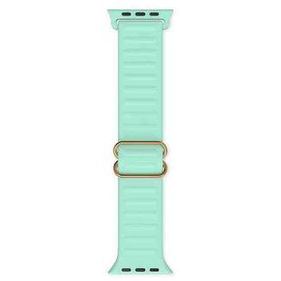 Japanese Word Buckle Silicone Watch Band For Apple Watch Series 8&7 41mm / SE 2&6&SE&5&4 40mm / 3&2&1 38mm(Blue Sea)