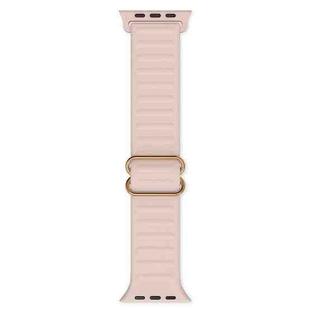 Japanese Word Buckle Silicone Watch Band For Apple Watch Series 8&7 41mm / SE 2&6&SE&5&4 40mm / 3&2&1 38mm(Sand Pink)