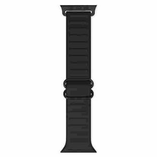 Japanese Word Buckle Silicone Watch Band For Apple Watch Series 8&7 41mm / SE 2&6&SE&5&4 40mm / 3&2&1 38mm(Black)