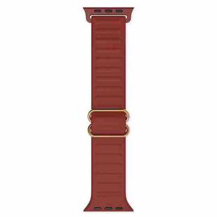 Japanese Word Buckle Silicone Watch Band For Apple Watch Series 8&7 41mm / SE 2&6&SE&5&4 40mm / 3&2&1 38mm(Red Wine)