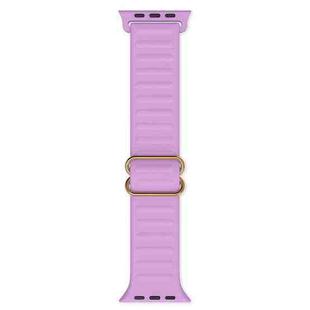 Japanese Word Buckle Silicone Watch Band For Apple Watch Series 8&7 41mm / SE 2&6&SE&5&4 40mm / 3&2&1 38mm(Light Purple)