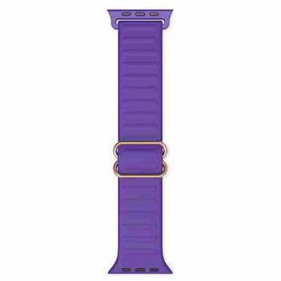 Japanese Word Buckle Silicone Watch Band For Apple Watch Series 8&7 41mm / SE 2&6&SE&5&4 40mm / 3&2&1 38mm(Dark Purple)