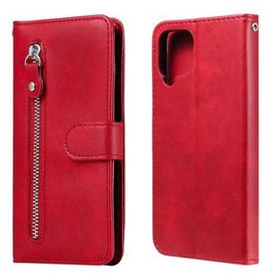For Samsung Galaxy A22 4G Fashion Calf Texture Zipper Horizontal Flip Leather Case with Holder & Card Slots & Wallet(Red)