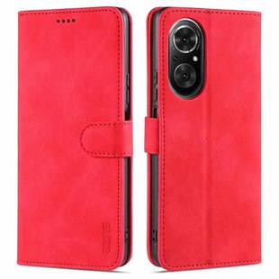 For Honor 50 SE AZNS Skin Feel Calf Texture Horizontal Flip Leather Case with Card Slots & Holder & Wallet(Red)