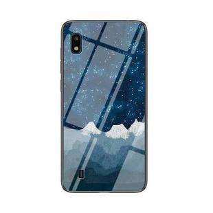 For Samsung Galaxy A10 Starry Sky Painted Tempered Glass TPU Shockproof Protective Case(Star Chess Rob)