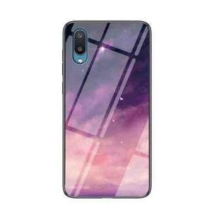 For Samsung Galaxy A02 Starry Sky Painted Tempered Glass TPU Shockproof Protective Case(Dream Sky)
