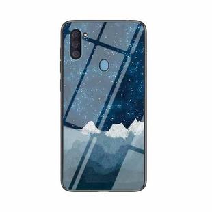 For Samsung Galaxy A11 / M11 Starry Sky Painted Tempered Glass TPU Shockproof Protective Case(Star Chess Rob)