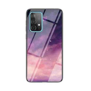 For Samsung Galaxy A52 5G / 4G Starry Sky Painted Tempered Glass TPU Shockproof Protective Case(Dream Sky)