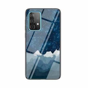 For Samsung Galaxy A52 5G / 4G Starry Sky Painted Tempered Glass TPU Shockproof Protective Case(Star Chess Rob)