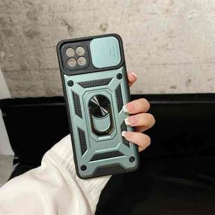 For OPPO A93 Sliding Camera Cover Design TPU+PC Protective Case(Dark Green)
