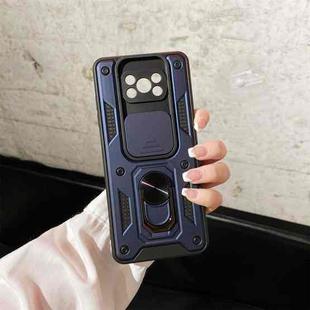 For Xiaomi Poco X3 Sliding Camera Cover Design TPU+PC Protective Case(Blue)
