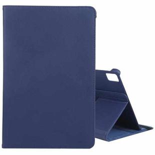 For Huawei MatePad Pro 12.6 2021 360 Degree Rotation Litchi Texture Horizontal Flip Leather Case with Holder(Dark Blue)