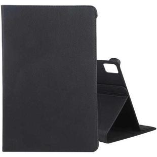 For Huawei MatePad Pro 12.6 2021 360 Degree Rotation Litchi Texture Horizontal Flip Leather Case with Holder(Black)