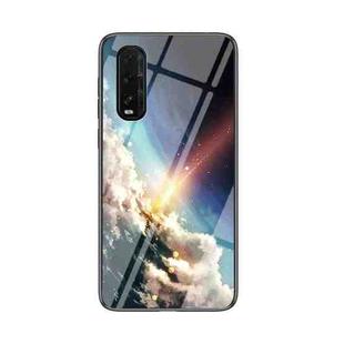 For OPPO Find X2 Starry Sky Painted Tempered Glass TPU Shockproof Protective Case(Bright Star)
