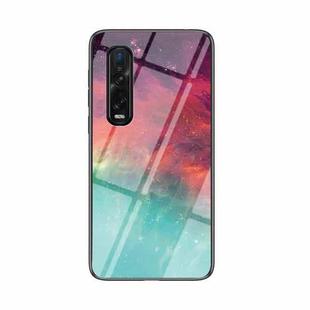 For OPPO Find X2 Pro Starry Sky Painted Tempered Glass TPU Shockproof Protective Case(Color Starry Sky)