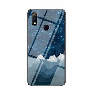 For OPPO Realme 3 Pro Starry Sky Painted Tempered Glass TPU Shockproof Protective Case(Star Chess Rob)