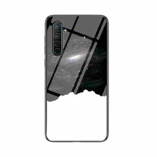 For OPPO Realme XT Starry Sky Painted Tempered Glass TPU Shockproof Protective Case(Cosmic Starry Sky)