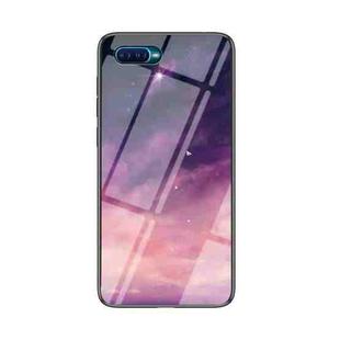 For OPPO Reno A Starry Sky Painted Tempered Glass TPU Shockproof Protective Case(Dream Sky)