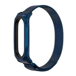 For Xiaomi Mi Band 6 / 5 / 4 / 3 Mijobs Milan Magnetic GT Stainless Steel Watch Band(Blue)