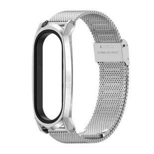 For Xiaomi Mi Band 6 / 5 / 4 / 3 Mijobs Milan Buckle GT Metal Stainless Steel Watch Band(Silver)
