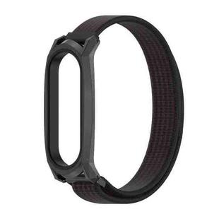 For Xiaomi Mi Band 6 / 5 / 4 / 3 Mijobs GT Nylon Loop Watch Band(Black Red)