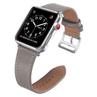 Small Waist Leather Watch Band For Apple Watch Series 8&7 41mm / SE 2&6&SE&5&4 40mm / 3&2&1 38mm(Grey)